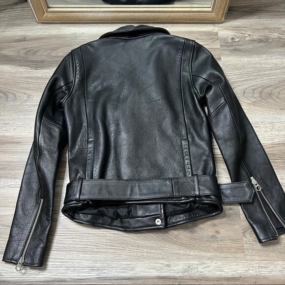 Madewell Ultimate Leather Motorcycle Jacket sz XS - Picture 3 of 9